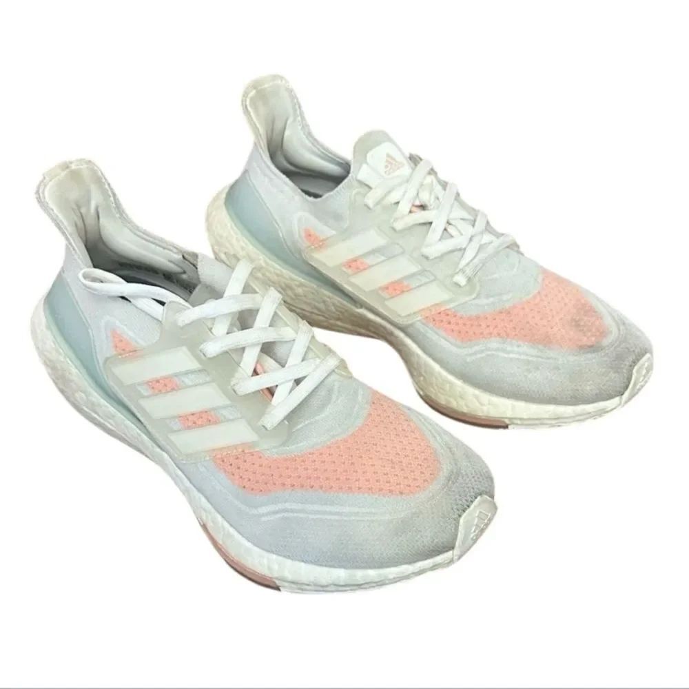 Adidas Boost White and Pink Sneakers size 7.5